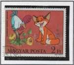 Stamps Hungary -  Escenas d' Vuk el Cub d' Fox, Vuk y Rooste