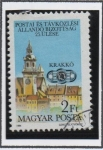 Stamps Hungary -  Vista d' Cracovia