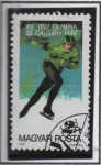 Stamps Hungary -  Juegos olimpicos d' Invierno d' Galgay: Patinaje d' velocidad