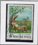 Stamps Hungary -  Cuentos: La liebre y la Tortuga