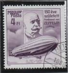 Stamps Hungary -  Feredinarnd von Zepelín: LZ-10 Schwaben