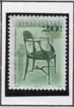 Stamps Hungary -  Muebles Antiguos: Silla Presidente d' K' aroly Lingel 1915