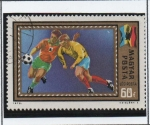 Stamps Hungary -  Varias escenas d' Futbol: Rumania