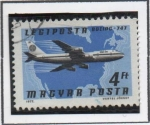 Stamps Hungary -  Aviones, líneas Aéreas:  Boeing 747, America d' Norte