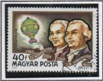 Stamps Hungary -  Hermanos Montgolfier