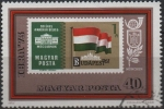 Stamps Hungary -  IBRA'73 parlamento y bandera d' Hungria