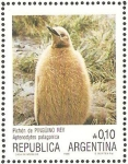 Stamps Argentina -  pichon de pinguino rey