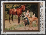 Stamps Hungary -  Muchacho con Caballos