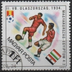 Stamps Hungary -  Copa d' mundo Hungria e competición Con?, Ejipto