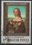 Stamps Hungary -  Dama con Unicornio