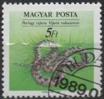 Stamps Hungary -  Reptiles: Vipera Rakosiensis