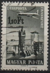 Stamps Hungary -  Avion sobre Ciudades: Fráncfort d' Main