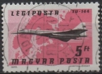 Stamps Hungary -  Aviones, líneas Aéreas:  TU-144  Norte d' Europa