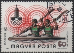 Stamps Hungary -  Moscu' 80: Cayak doble