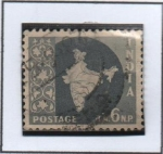 Stamps India -  Mapa d' l' India