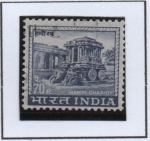 Stamps India -  Carro Hampi, escultura