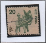 Stamps India -  Caballo y jinete