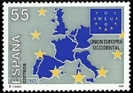 Sellos de Europa - Espaa -  ESPAÑA 1994 3324 Sello Nuevo Union Europea Logo y Mapa con 9 Estrellas Michel3181