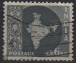 Stamps India -  Mapa d' l' India