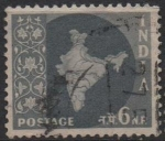 Stamps India -  Mapa d' l' India