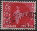 Stamps India -  Mapa d' l' India