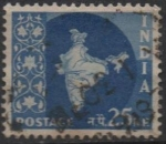 Stamps India -  Mapa d' l' India