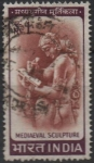 Stamps India -  Escultura medieval