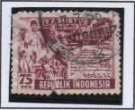 Stamps Indonesia -  Proclamación d' l' Independencia