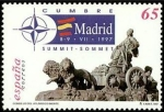 Stamps Spain -  ESPAÑA 1997 3496 Sello Nuevo Cumbre del Consejo Atlantico Norte OTAN Plaza Cibeles Michel3338