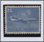 Sellos de Asia - Indonesia -  Avion Conva Coronado