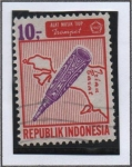 Sellos del Mundo : Asia : Indonesia : Trompeta,Nueva Guinea Occidental