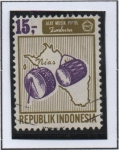 Sellos del Mundo : Asia : Indonesia : Tambores, Nias