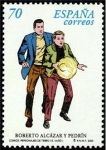 Stamps Spain -  ESPAÑA 2000 3713 Sello Nuevo Comics. Personajes Tebeo Roberto Alcazar y Pedrin Michel3546