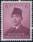 Sellos de Asia - Indonesia -  Pre. Sukarno