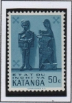 Stamps Democratic Republic of the Congo -  Tallas en Madera