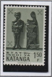 Stamps Democratic Republic of the Congo -  Tallas en Madera