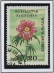 Stamps Kyrgyzstan -  Flores: Peonia