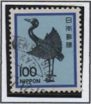 Stamps Japan -  Grulla d' plata