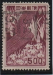 Stamps Japan -  Lis y puente, de Ogata Korin, 1660-1716