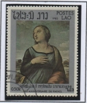 Stamps Laos -  Pinturas; Santa Catalina