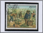 Stamps Laos -  Dia d' Arbol