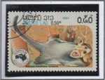 Sellos de Asia - Laos -  Marsupial, Petauro gigante