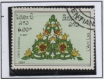 Stamps Laos -  Arete, Modelo floral