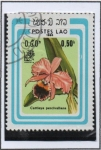 Stamps Laos -  Orquídeas, Cattleya percivaliana