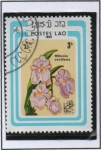 Stamps Laos -  Orquídeas, Miltonia vexllaria