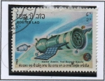 Stamps Laos -  Vuelo d' Apolo-Soyuz, 10 Anv.