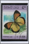 Sellos de Asia - Laos -  Mariposas, Ixias Pyrene