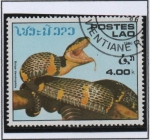 Stamps Laos -  Serpientes, Boiga dendrophila