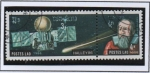 Stamps Laos -  Cometa Halley, Sonda d' l' Vega y Galileo