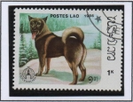 Stamps Laos -  Perros; Elkhound